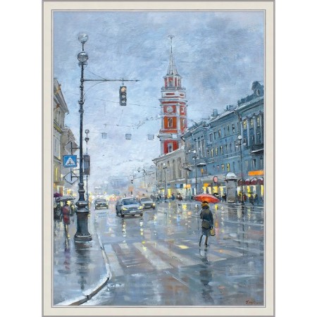 Reproduction of the picture "Nevsky Prospekt", 50x70 cm, frame 45-a355