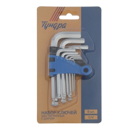 A set of keys of hexagonal tundra, with a ball, CRV, 1.5 - 10 mm, 9 pcs.-3