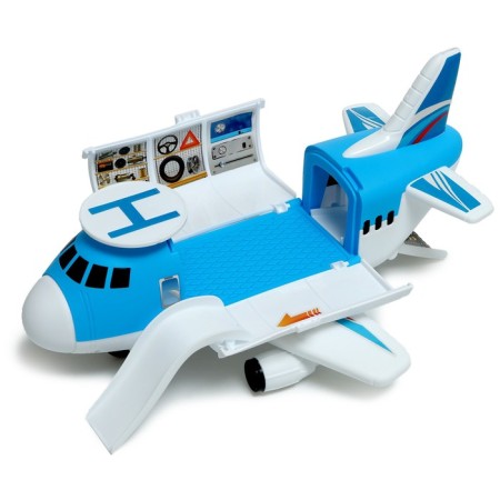 Airplane - Parking "Air Base", with 4 cars and helicopter-8