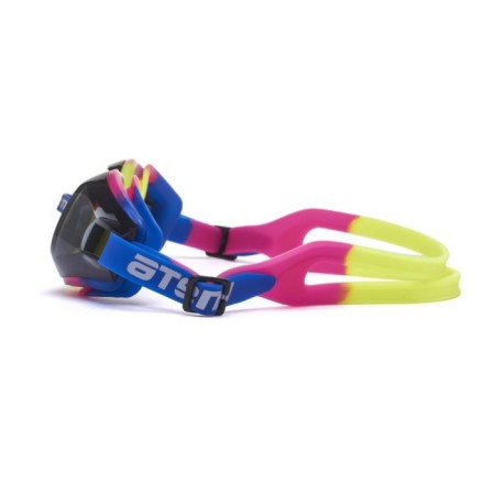 ATEMI M105 swimming glasses, silicone, blue/pink/yellow color-1