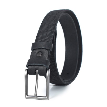 Children's belt, genuine leather, 1 size 85x3x30 cm, black-1