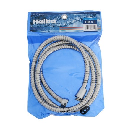 Shower hose Haiba HB45, in a single braid, chrome-2