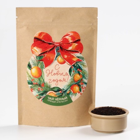Tea 50 g in Kraft Pack "Orange Wreath"-1