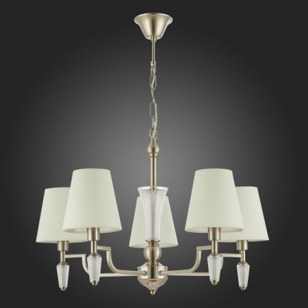 Suspended EVOLUCE lamp. Sle105503-05. Reimo. 5x40 watts, E14, 66x66x41 cm, Nickel color-4