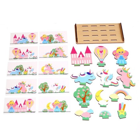 Puzzle. Repeat according to the "world of unicorns"-4
