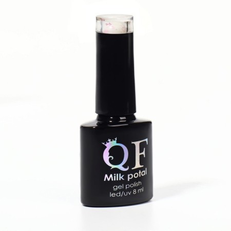 Gel nail polish, "Milk Potal", 3 phase, 8ml, LED/UV, white/pink color (05)-8