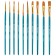 System of brushes synthetics 10 pieces, Brauberg, round; oval; flat; Liners