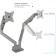 ARM Media LCD-T36 Silver 15 "-34" Max.9kg Table turn and 102950