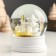 Souvenir Polystone Water Ball "A snowy Christmas tree with gifts" White 6.5x6.5x8 cm