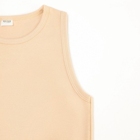 T-shirt female minku: Home Collection Beige Color, Rr. 42-6