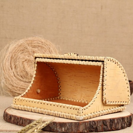 Bread "Forest Birds", 24.5 x 20 x 14.5 cm, birch bark-4