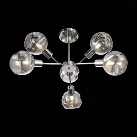 Ceiling EVOLUCE lamp. Sle155102-06. Gentore. 6x60 watts, E14, 65x65x35.5 cm, chromium color-3