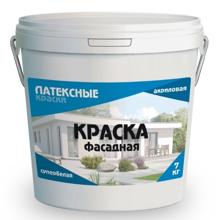 Fleer paint for internal and outdoor works "Latex paints", 7 kg, super -by