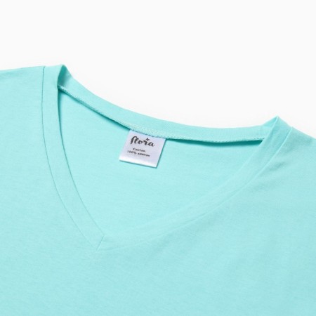 Women's T-shirt V-shaped neckline, mint color, size 44-1