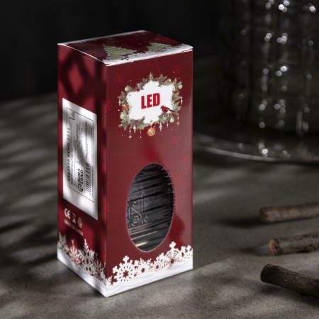 LED figure "A fireplace with a garland" 5.5 × 13 × 5.5 cm, plastic, batteries AG13x3, glow warm white-3