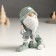 Polystone souvenir "Santa Claus in a long knitted cap with a bell" Gray 6.5x11.5x14 cm