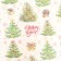 Paper packing craft white "forest", 70 x 100 cm, 1 sheet,