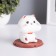 Plastic pendulum from the solar battery "Cat Mani-Neko with puffy cheeks" 10x10x10.3 cm