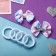 Hair set "Karapunka" (4 elastic bands, 2 clamps) bows tenderness, 2 cm, white