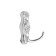Hook furniture tundra TKD023, two -rod, chrome