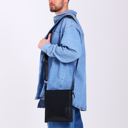 Male bag, black color