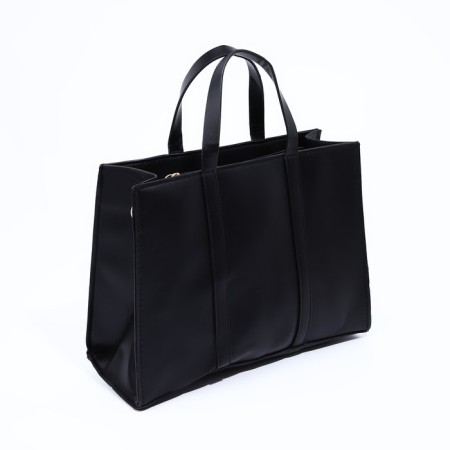 Bag Female Tout with zipper, black color-1