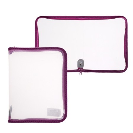 Plastic folder A5, 230 x 180 x 25 mm, lightning around, calligrata "office", PM-A5-01, 0.5 mm, transparent, Pastel, lilac