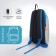 Sports' backpack on lightning, Textura, external pocket, beige color/blue