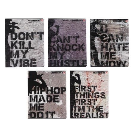 Notebook of 48 sheets in the hip-hop cage, cover coated cardboard, hybrid uf-lak, mix