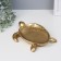 Souvenir Polystone stand "Golden Turtle" 21.8x17x4.5 cm