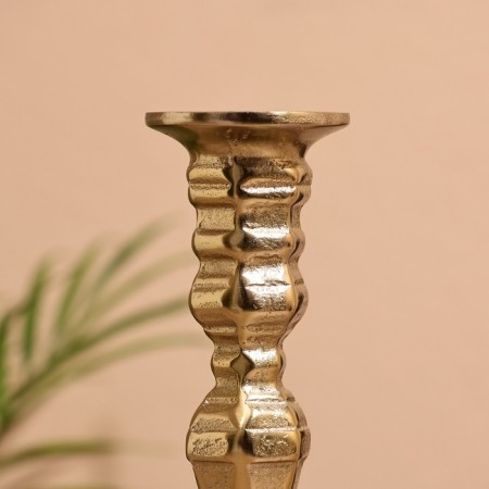 Antik candlestick 22 cm, aluminum-5