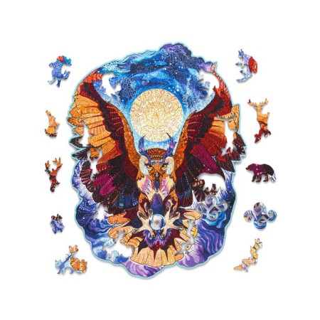 Wooden puzzle "Wise owl", size L - 29.5 × 37.8 cm, 173 details-1
