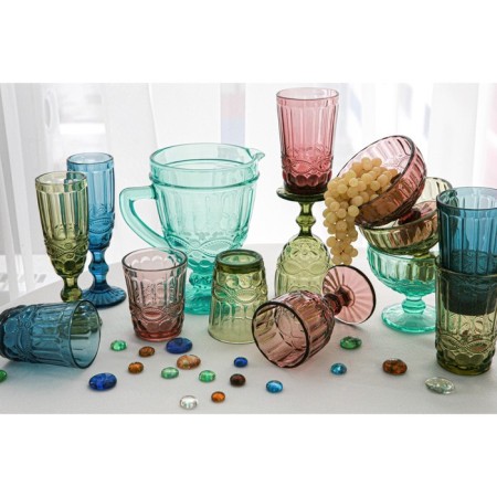 Glass glass Magistro "La-Channel", 350 ml, blue color-5