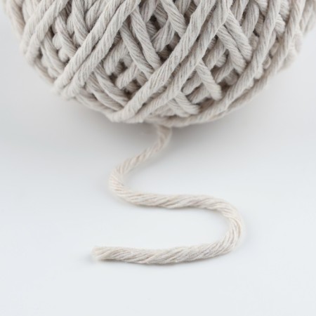 Weaving cord, cotton, d = 3 mm, 50 m, white color-2
