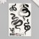 Tattoo on the body "h/b snake" 10x15 cm