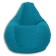 Mear-bag “Pear” Positive Lovely, size XL, diameter 95 cm, height 125 cm, velor, sea wave color