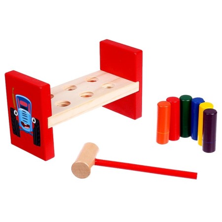 Wooden toy "Blue Tractor" hacking-1