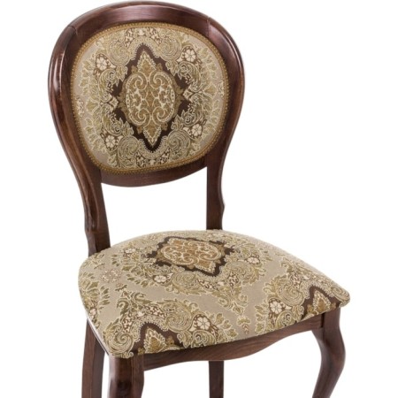 Wooden chair Adriano 082 array of beech/fabric, cherry/beige 50x54x96 cm-4