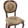 Wooden chair Adriano 082 array of beech/fabric, cherry/beige 50x54x96 cm