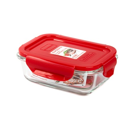 Oursson glass container, 370 ml, red-2