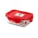 Oursson glass container, 370 ml, red