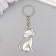 Breek Metal "cat" silver 4.3x3 cm