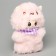 Soft toy "Doll" in a costume suit, 22 cm, pink color