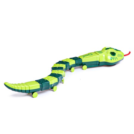 The animal "snake", light effects, works from batteries, 11 details, green color-3