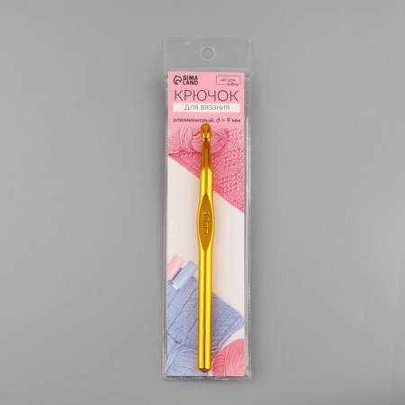 Knitting hook, d = 9 mm, 15 cm, color mix-5