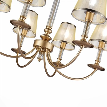Suspended EVOLUCE lamp. Sle1115-203-06. Vinci. 6x60 watts, E14, 70x70x52 cm, color pink gold-3