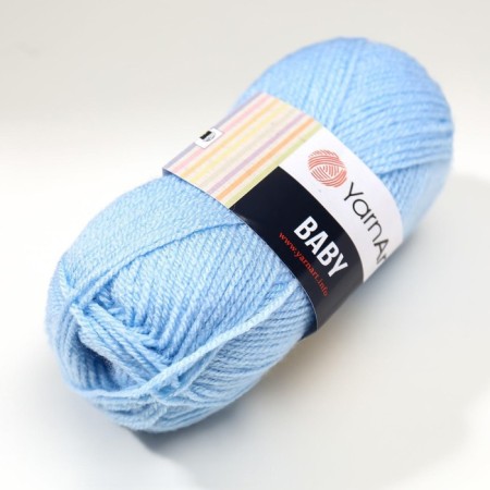 Baby yarn 100% acrylic 150m/50g (215 blue)-1