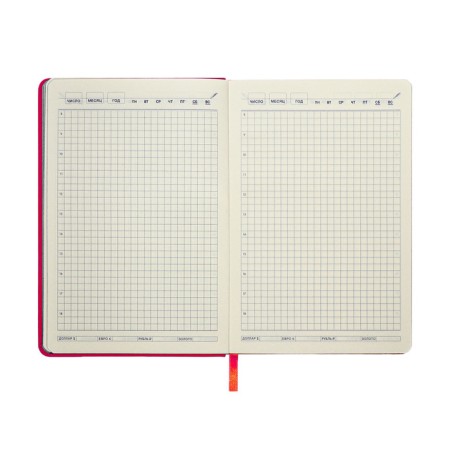 Leduced A5, 140l, cage, leatherette, elastic band, black cut, fuchsia-11