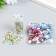 Decor "Semiobusins ​​and rhinestones. Gradient Blue Cream" D = 6 mm 10 g 200 pcs 5x2.5 cm mix