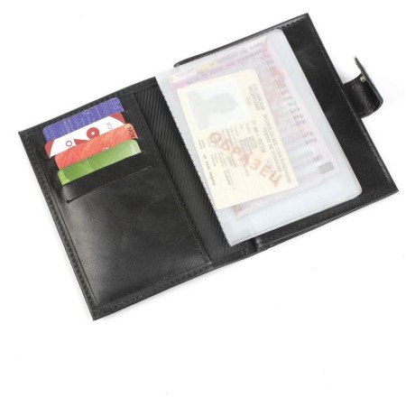 Cover for auto documents and n/k passport, button, pockets 5, color Black pulp VP1031-1